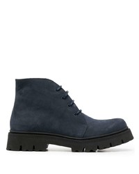 Мужские темно-синие кожаные повседневные ботинки от Emporio Armani