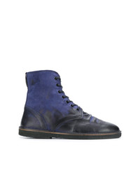Мужские темно-синие кожаные повседневные ботинки от Golden Goose Deluxe Brand