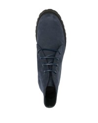 Мужские темно-синие кожаные повседневные ботинки от Emporio Armani