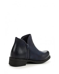 Темно-синие кожаные полусапоги от Fersini
