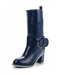 Темно-синие кожаные полусапоги от GLAMforever