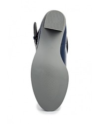 Темно-синие кожаные полусапоги от GLAMforever