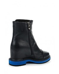 Темно-синие кожаные полусапоги от Grand Style