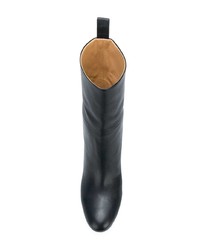 Темно-синие кожаные полусапоги от Jil Sander Navy