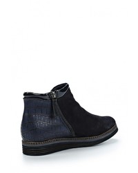 Темно-синие кожаные полусапоги от Tamaris