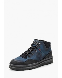 Мужские темно-синие кожаные рабочие ботинки от iD! Collection