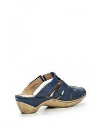 Темно-синие кожаные сабо от Caprice