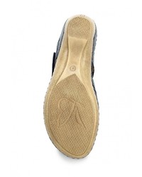 Темно-синие кожаные сабо от Caprice