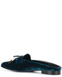 Темно-синие кожаные сабо от Pierre Hardy