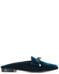 Темно-синие кожаные сабо от Pierre Hardy