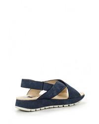 Темно-синие кожаные сандалии на плоской подошве от Betsy