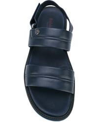 Мужские темно-синие кожаные сандалии от Baldinini