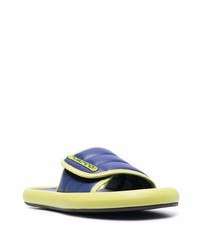 Мужские темно-синие кожаные сандалии от Moschino