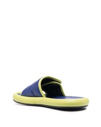 Мужские темно-синие кожаные сандалии от Moschino