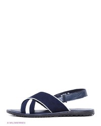 Мужские темно-синие кожаные сандалии от Vitacci