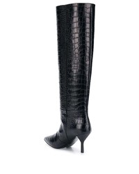 Темно-синие кожаные сапоги от Semicouture