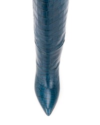 Темно-синие кожаные сапоги от Paris Texas