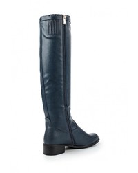 Темно-синие кожаные сапоги от Inario