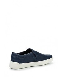 Женские темно-синие кожаные слипоны от Aldo