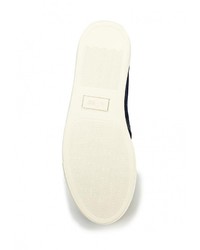 Мужские темно-синие кожаные слипоны от Armani Jeans