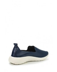 Женские темно-синие кожаные слипоны от Avenir