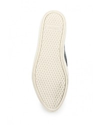 Женские темно-синие кожаные слипоны от Bronx