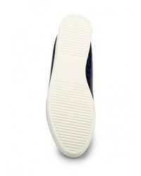 Женские темно-синие кожаные слипоны от Guapissima