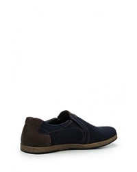 Мужские темно-синие кожаные слипоны от Instreet