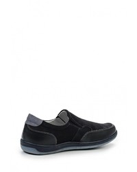 Мужские темно-синие кожаные слипоны от Salamander