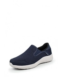 Мужские темно-синие кожаные слипоны от Skechers