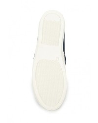 Женские темно-синие кожаные слипоны от Valley