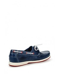 Темно-синие кожаные топсайдеры от Bata