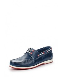 Темно-синие кожаные топсайдеры от Beppi