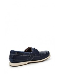 Темно-синие кожаные топсайдеры от Clarks