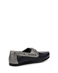 Темно-синие кожаные топсайдеры от Dino Ricci