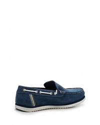 Темно-синие кожаные топсайдеры от El Tempo