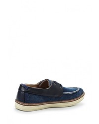 Темно-синие кожаные топсайдеры от Francesco Donni