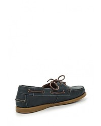 Темно-синие кожаные топсайдеры от Piranha