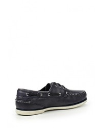 Темно-синие кожаные топсайдеры от Salamander