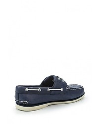 Темно-синие кожаные топсайдеры от Timberland