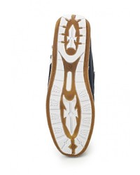 Темно-синие кожаные топсайдеры от YMD