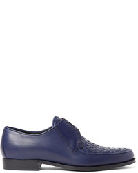 Темно-синие кожаные туфли дерби от Bottega Veneta