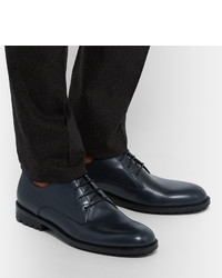 Темно-синие кожаные туфли дерби от Balenciaga