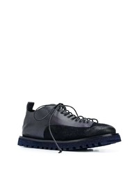 Темно-синие кожаные туфли дерби от Marsèll