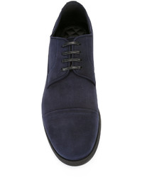 Темно-синие кожаные туфли дерби от Dolce & Gabbana