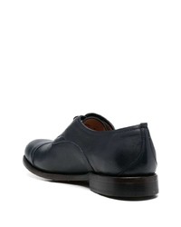 Темно-синие кожаные туфли дерби от Silvano Sassetti