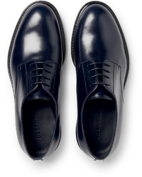 Темно-синие кожаные туфли дерби от Jil Sander