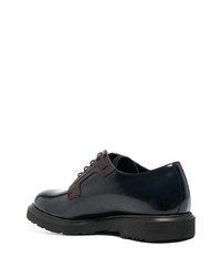 Темно-синие кожаные туфли дерби от Paul Smith