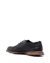 Темно-синие кожаные туфли дерби от Premiata