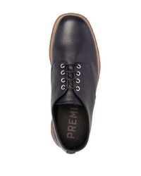 Темно-синие кожаные туфли дерби от Premiata